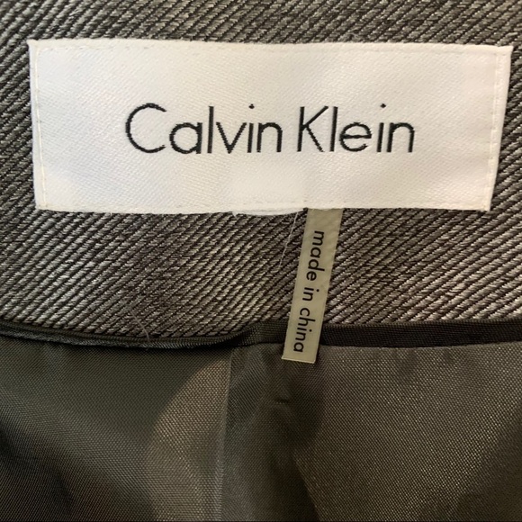 Calvin Klein Belted Coat Duster Medium Gray Color - Picture 8 of 15